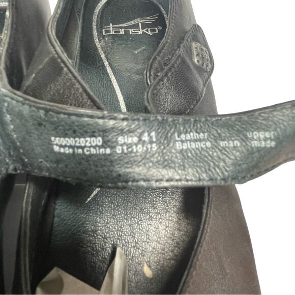 Dansko Opal Black Leather Comfort Mary Jane shoes size 41 - Picture 4 of 4